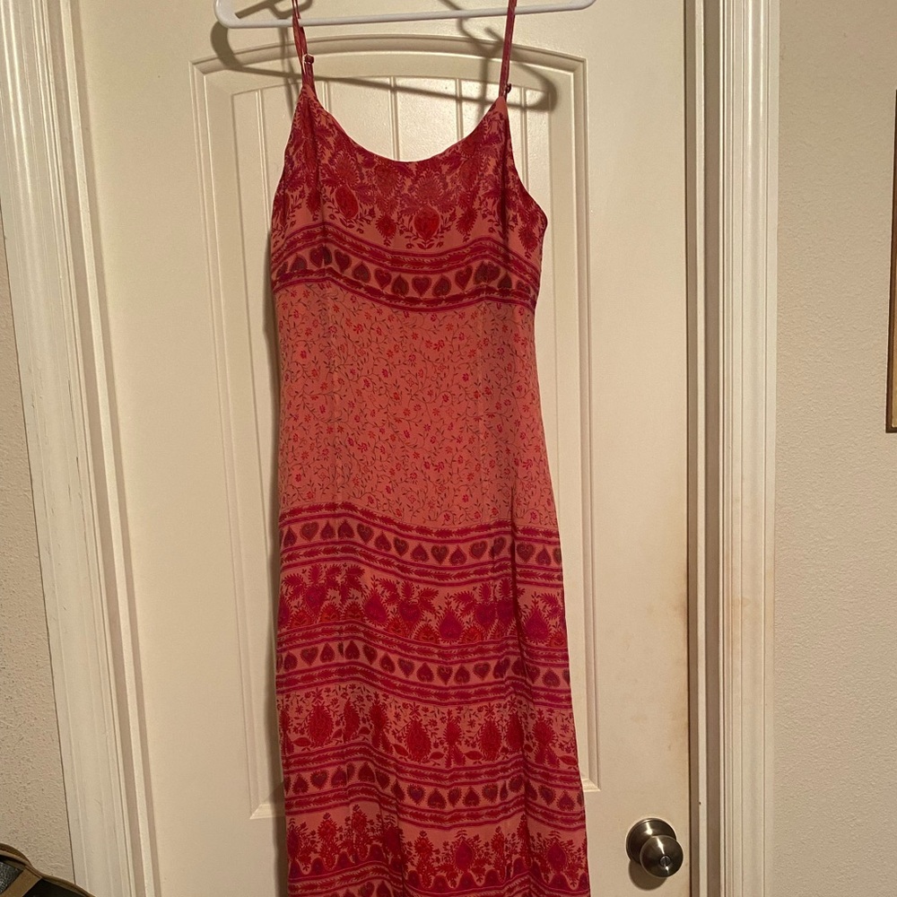 INC  Coral Silk Dress